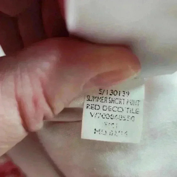 Gap Print Summer Shorts Red White Tile Chino Preppy Women's size 8 Petite - Picture 8 of 11